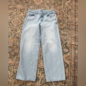 Old Navy Light Blue mid rise, wide Leg Jeans women’s size 10